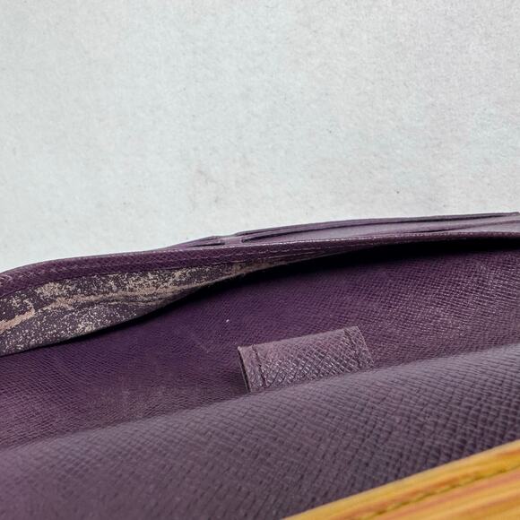 Louis Vuitton Epi Leather Sarah Wallet Yellow Long Bifold Purse Made in Spain - Picture 4 of 12